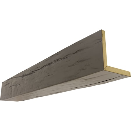 2-Sided (L-beam) Riverwood Endurathane Faux Wood Ceiling Beam, Burnished Honey Dew, 4Wx10H X8'L